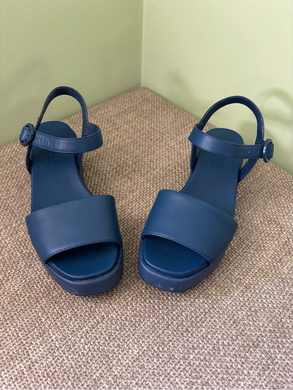 Camper MISIA blue platform sandal size 35 / 5